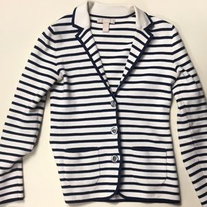 Banana Republic Blue Striped Cardigan